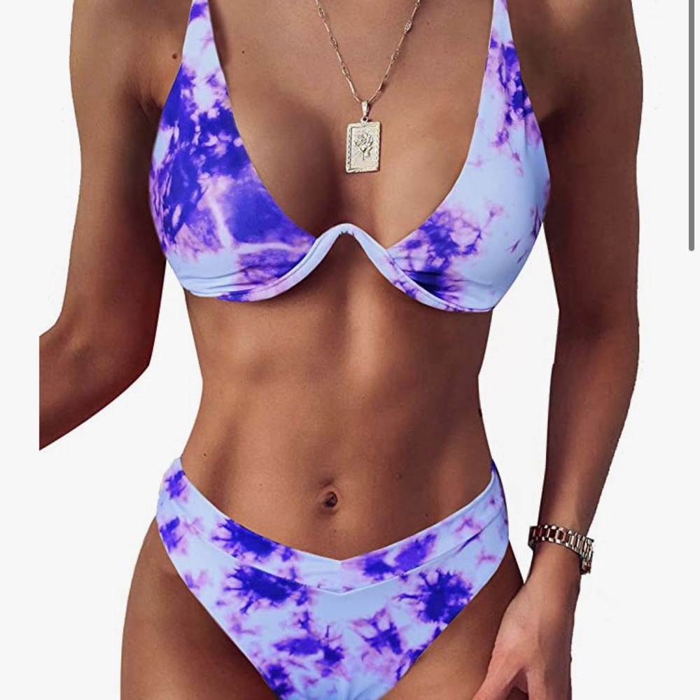 Underwired Tie Dye Triangle Bikini